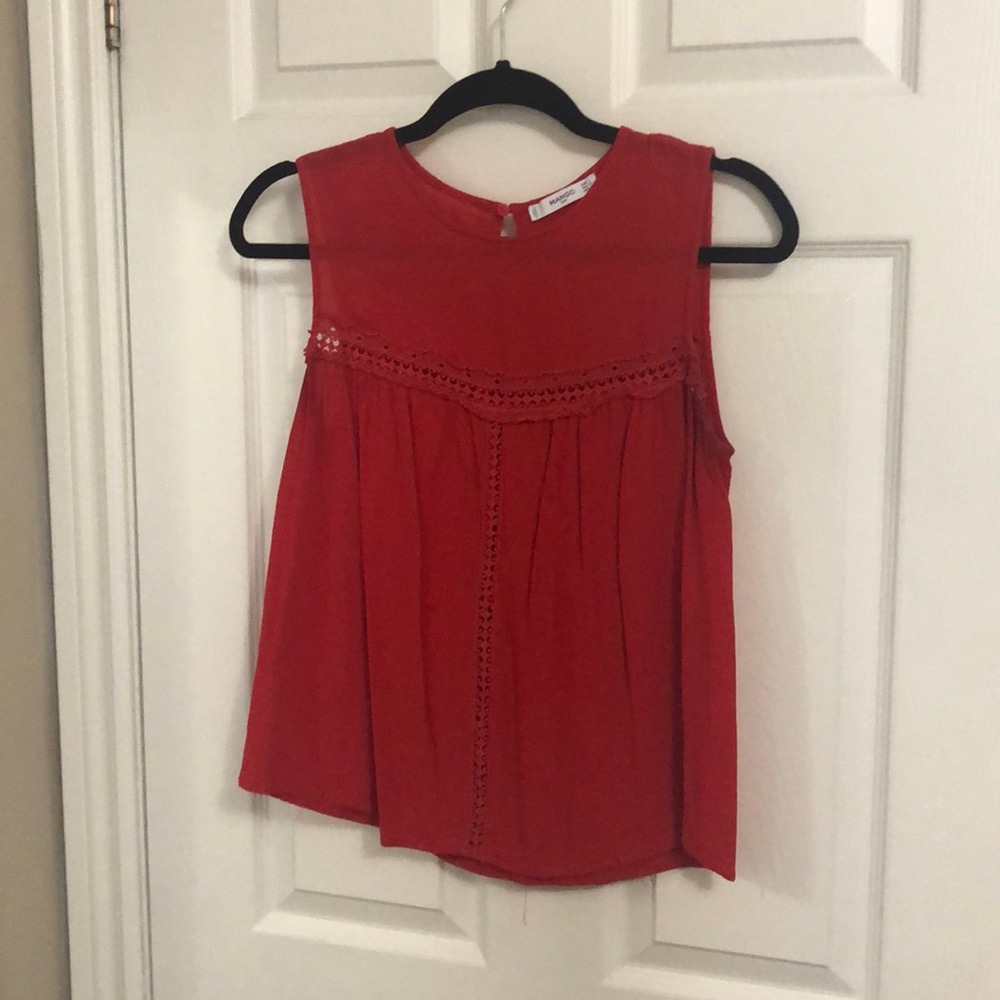 Mango tank top. Red/orange. Size US M